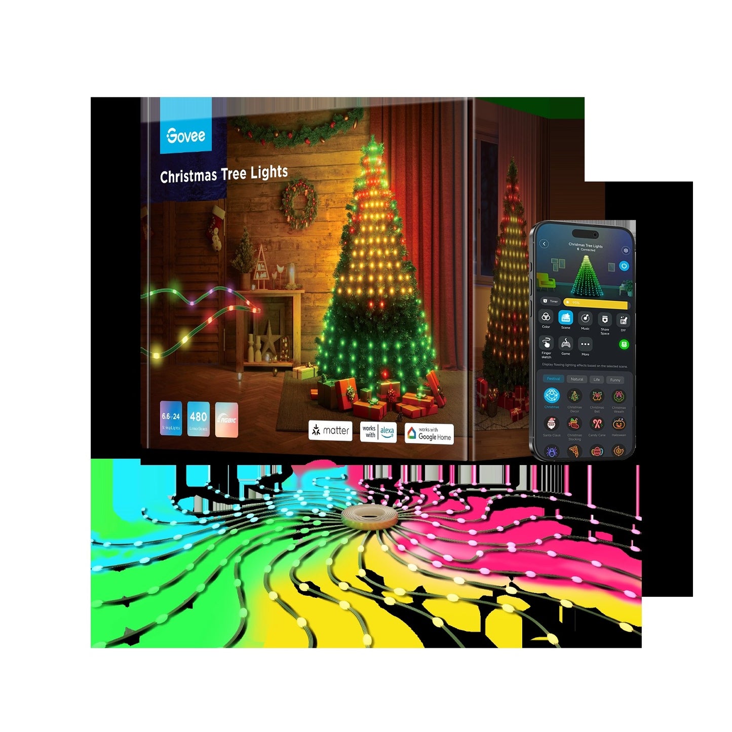 GoveeChristmasTreeLights