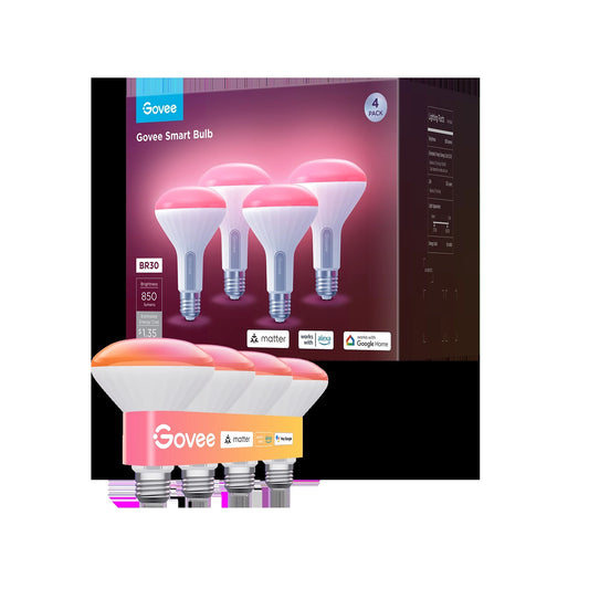 GoveeBR30SmartColoredLightBulbsE26850lm