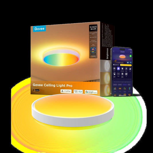 RefurbishedGovee15-InchRGBICWWSmartCeilingLightPro